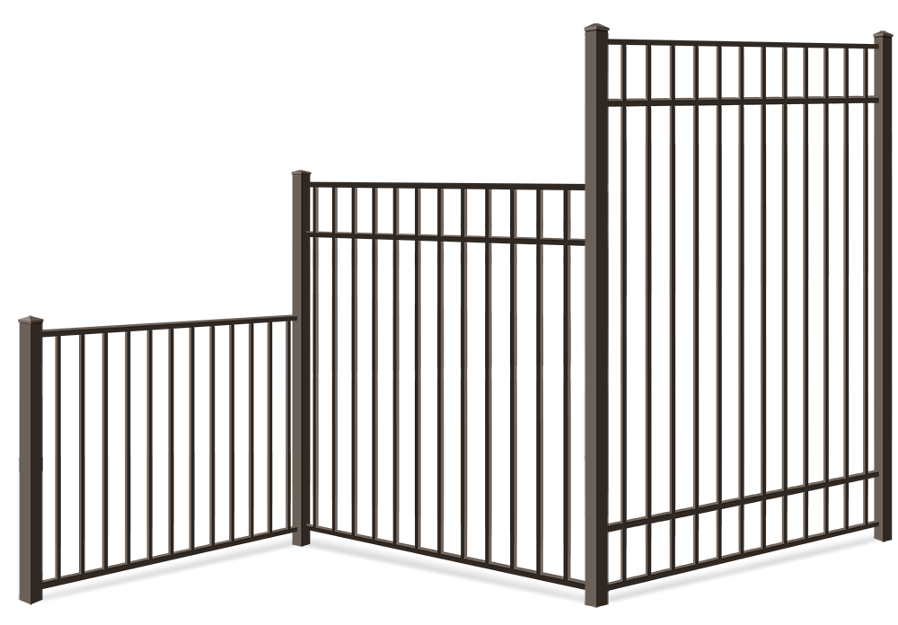 Aluminum fence height options xxxREGION