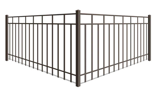 3 rail flat top aluminum fence alternating pickets