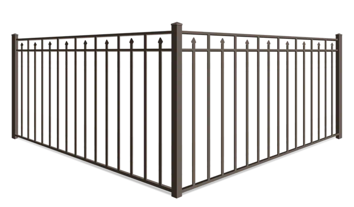 Aluminum Fence Alternating Extended Pickets with flat top