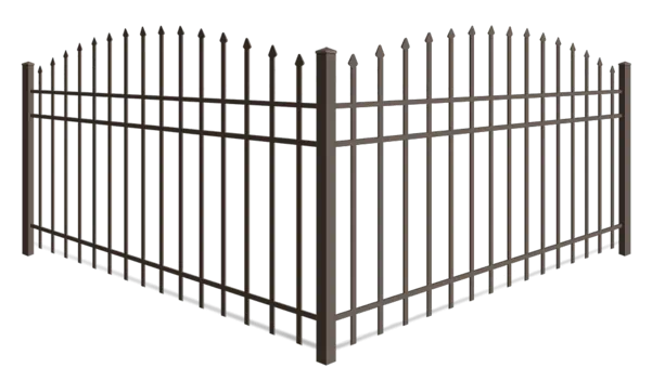Detailed View of Arched Top Aluminum Fence Pickets