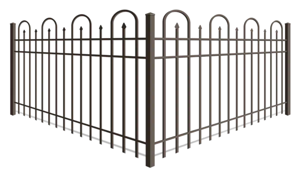 Looped Picket Decorative Aluminum Fence Detailed View
