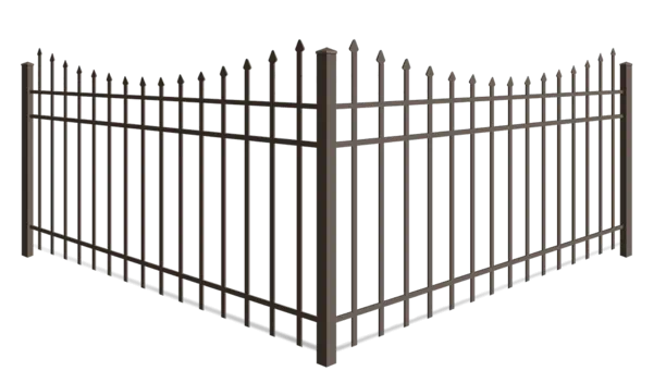 Detailed View of Scalloped Top Aluminum Fence Pickets