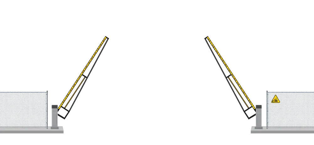 Automated Barrier Lift gate in open position