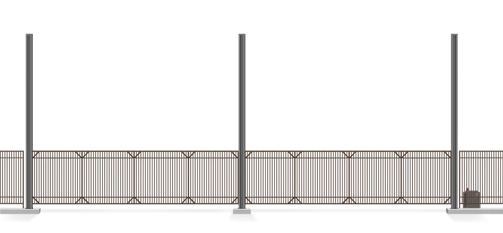 Automated Metal Vertical gate  Lift in closed position