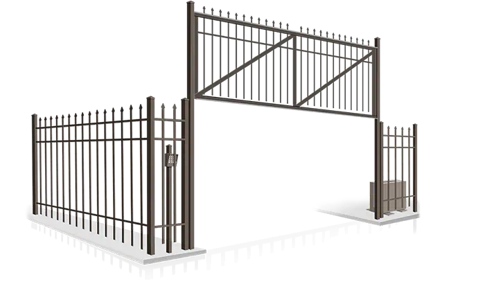 Steel automated vertical lift gate
