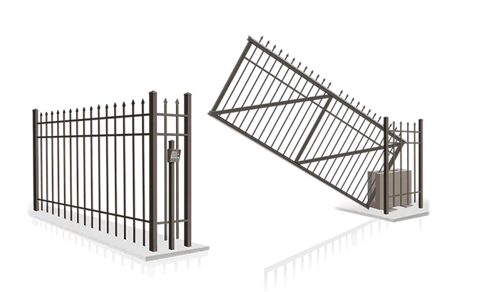 Steel automated vertical pivot gate