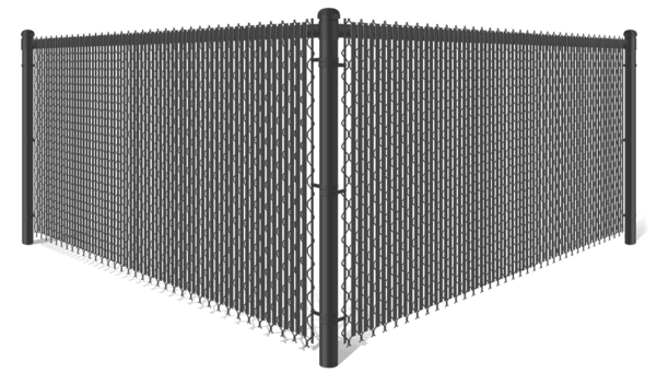 Black Semi-Privacy Chain Link fence contractor in xxxREGION