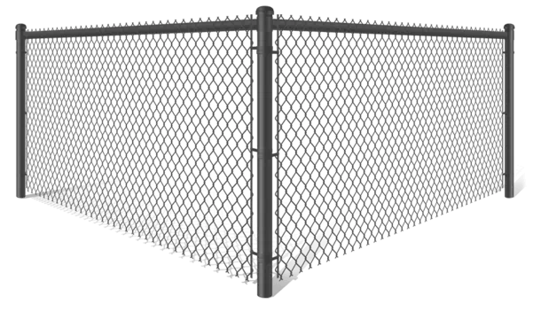 Black PVC Coated Chain Link fence 