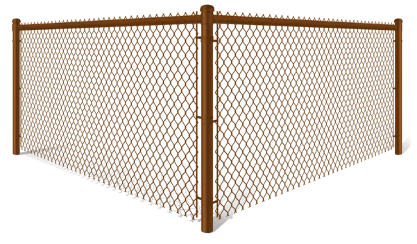 Brown Plastic Chain Link fence detailed view