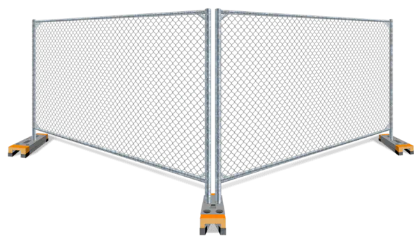Freestanding temporary chain link panel