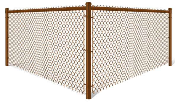Brown Plastic Chain Link fence contractor in xxxREGION
