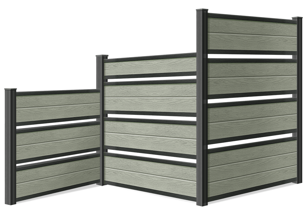 Composite fence height options xxxREGION
