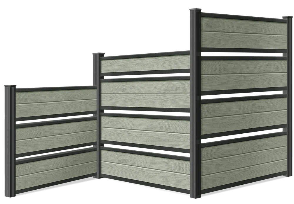 Composite fence height options