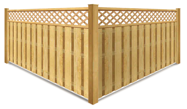 Lattice Top wood fence