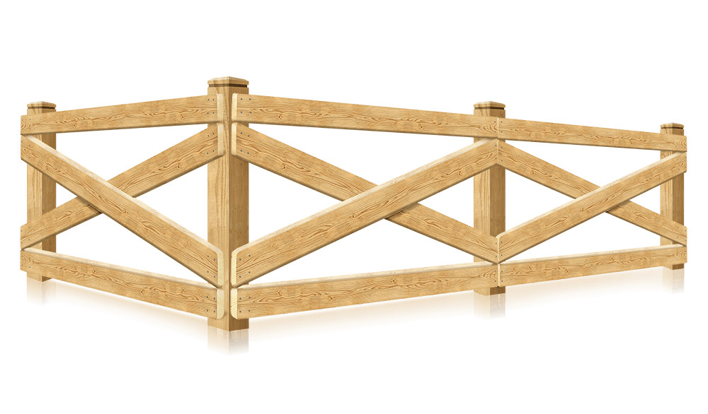 Crossbuck decorative farm fence in the xxxREGION area.