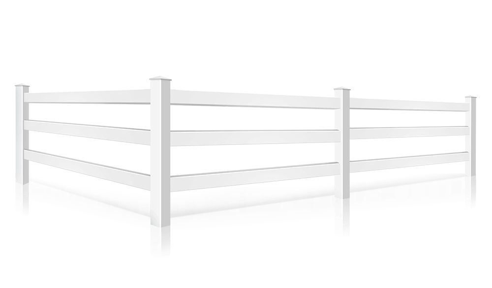 Decorative vinyl rail fence in the xxxREGION area.