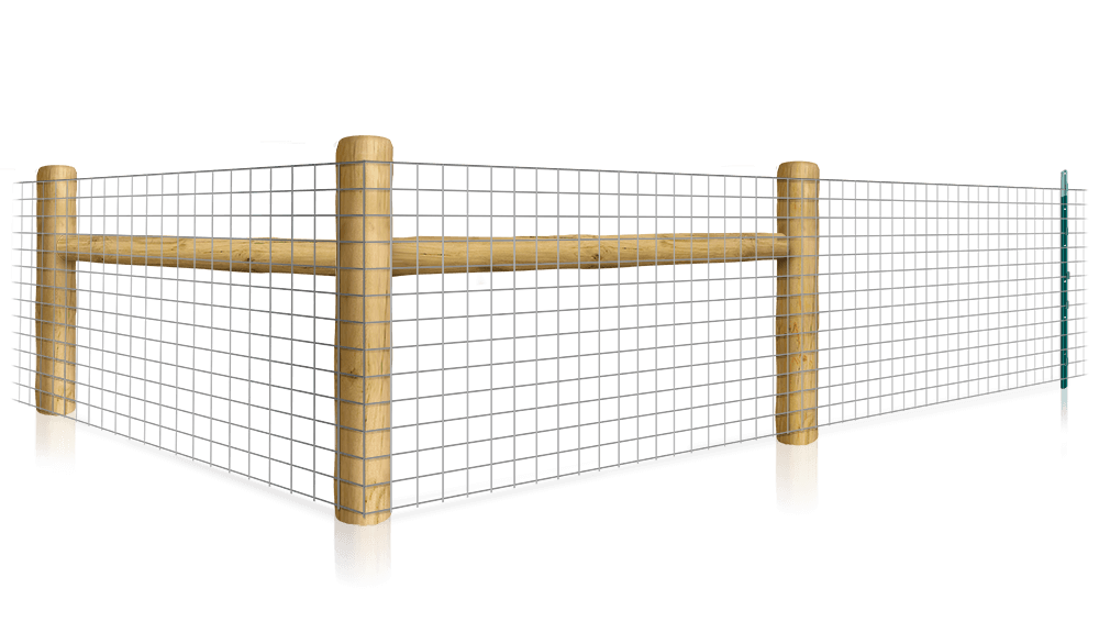 Wire Mesh T-post fence with H-brace for farms in the xxxREGION area.
