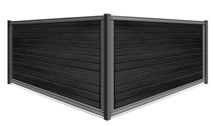 Ultrablend Black Onyx pvc FenceTrac fence