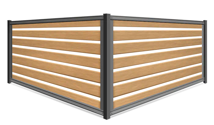 Semi-Privacy Ultrablend pvc FenceTrac fence