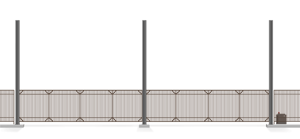 Automated Metal Vertical gate  Lift in closed position