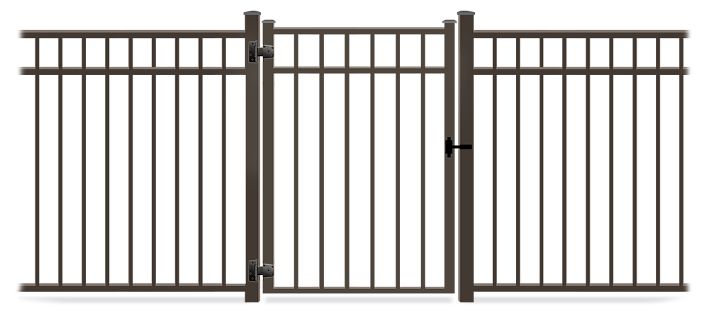 Metal gate in closed position