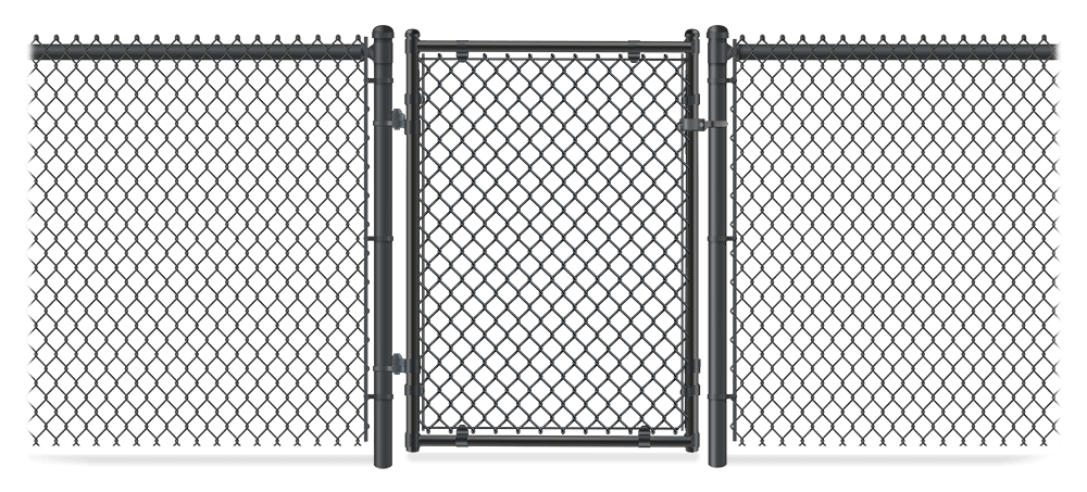 Chain Link gate in closed position