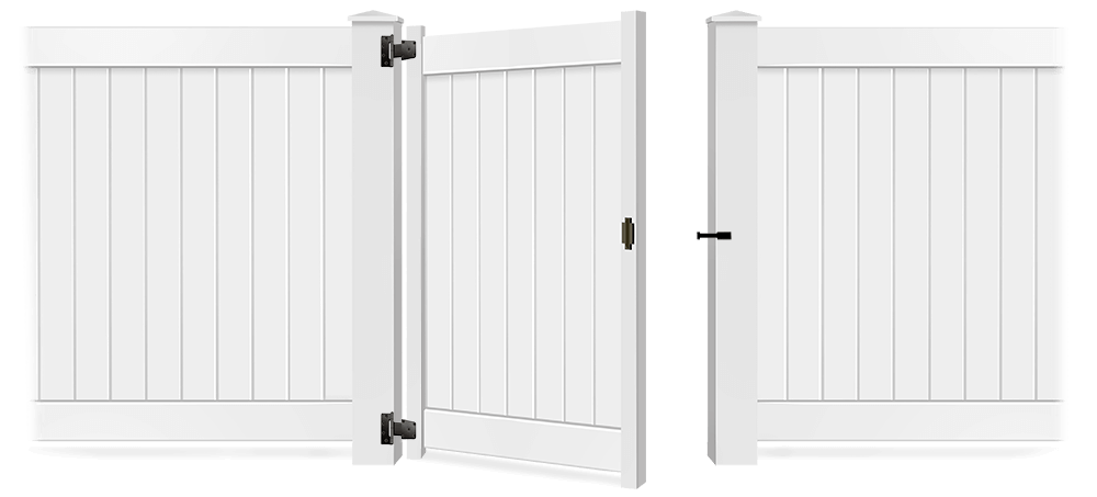 Vinyl gate in open position