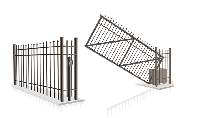 Commercial vertical pivot gate installation company for the xxxREGION area.