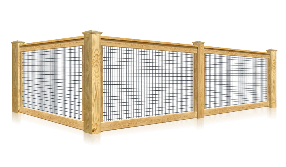 Hogwire & Kentucky board fence with decorative post's and top rail cap