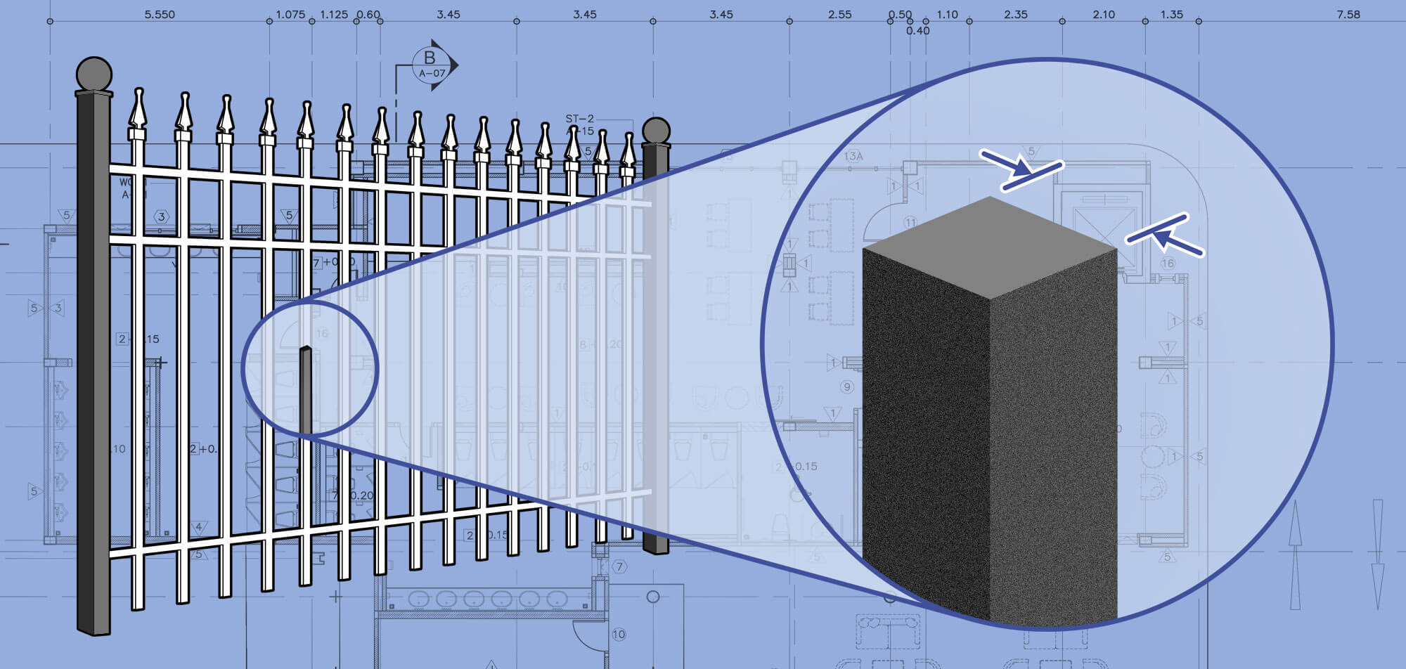 xxxREGION Commercial Ornamental Iron fence Pickets installation company