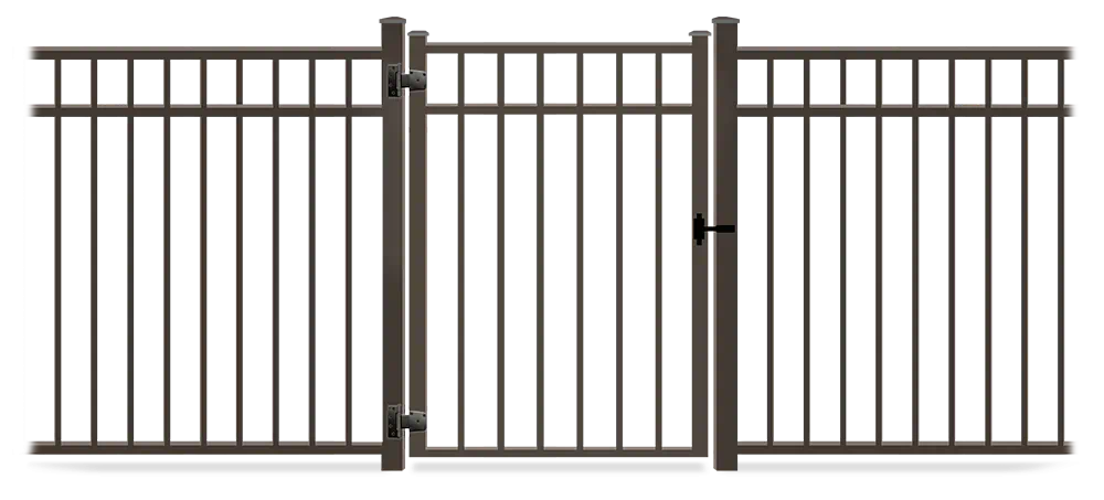 Metal gate in closed position