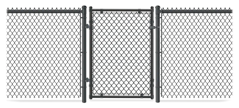 Chain Link gate in closed position
