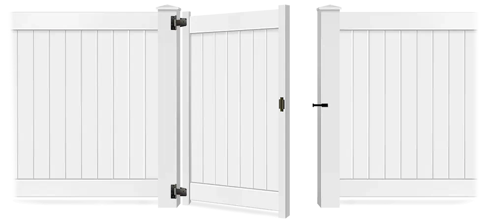 Vinyl gate in open position
