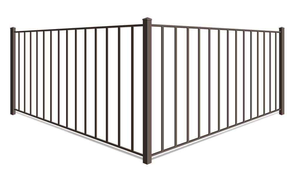 Commercial 2 rail aluminum fence company in xxxREGION