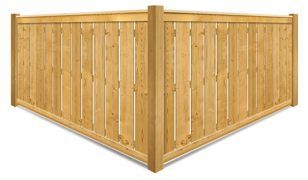 Spaced picket semi-private wood fence company in xxxREGION