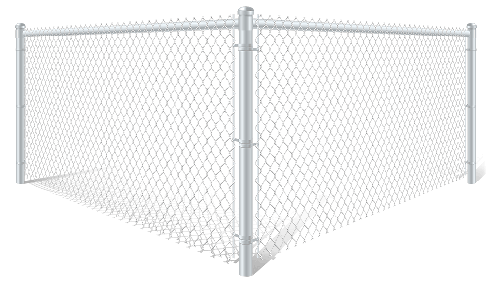 White PVC-Coated commercial chain link fence contractor in xxxREGION