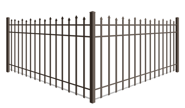 Staggered Picket aluminum fence company in xxxREGION