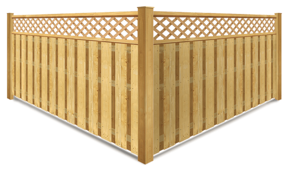 Lattice Top wood fence company in xxxREGION
