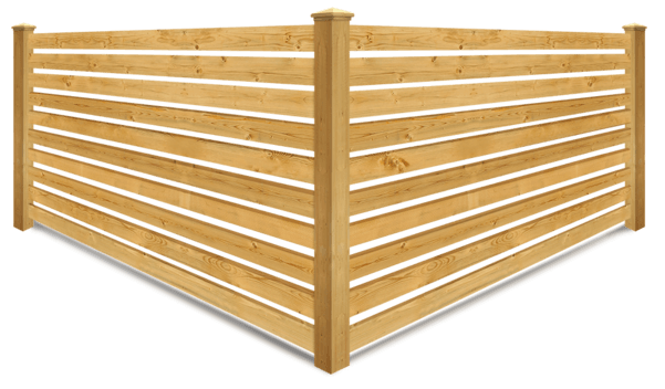 Horizontal Spaced Picket wood fence company in xxxREGION