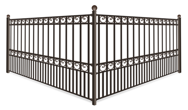 Ornate With Rings wrought iron fence company in xxxREGION