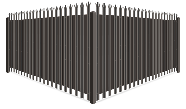 Trident Security With Privacy Slat wrought iron fence company in xxxREGION