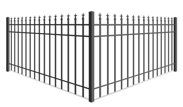 Trident Finial wrought iron fence company in xxxREGION