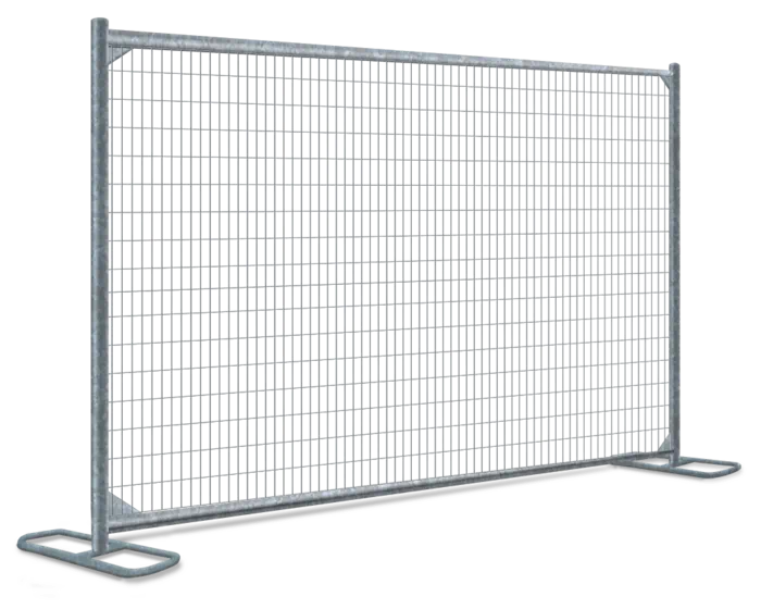 Detailed view of temporary fence panel