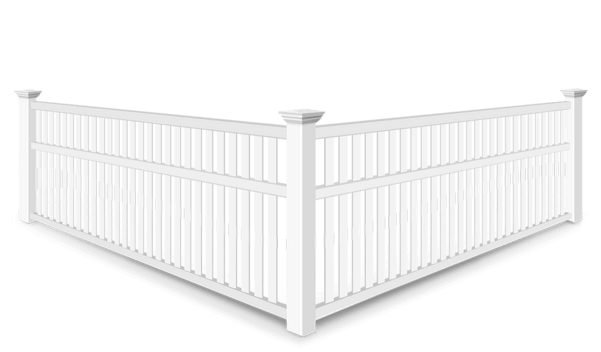 3 Rail Closed Picket vinyl fence contractor in xxxREGION