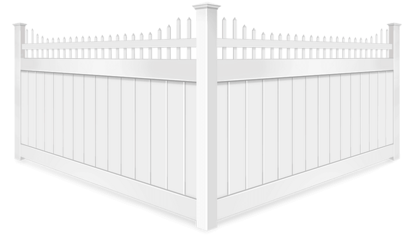 Stepped vinyl fence contractor in xxxREGION