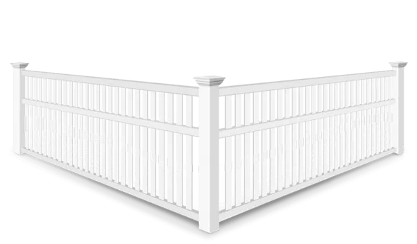 3 Rail Closed Picket vinyl fence