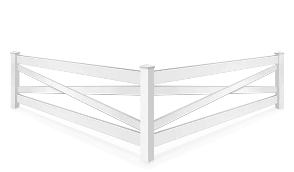 Crossbuck vinyl fence