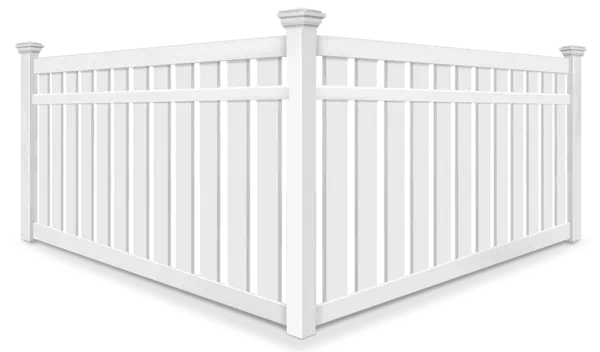 Semi-Privacy vinyl fence with horizontal rail