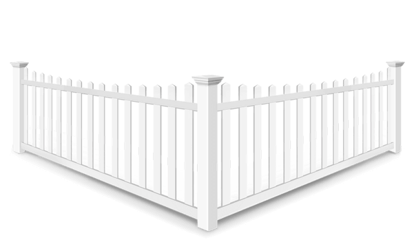 Scalloped Picket vinyl fence contractor in xxxREGION
