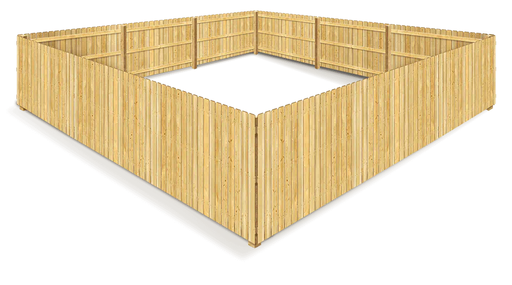 Wood fence